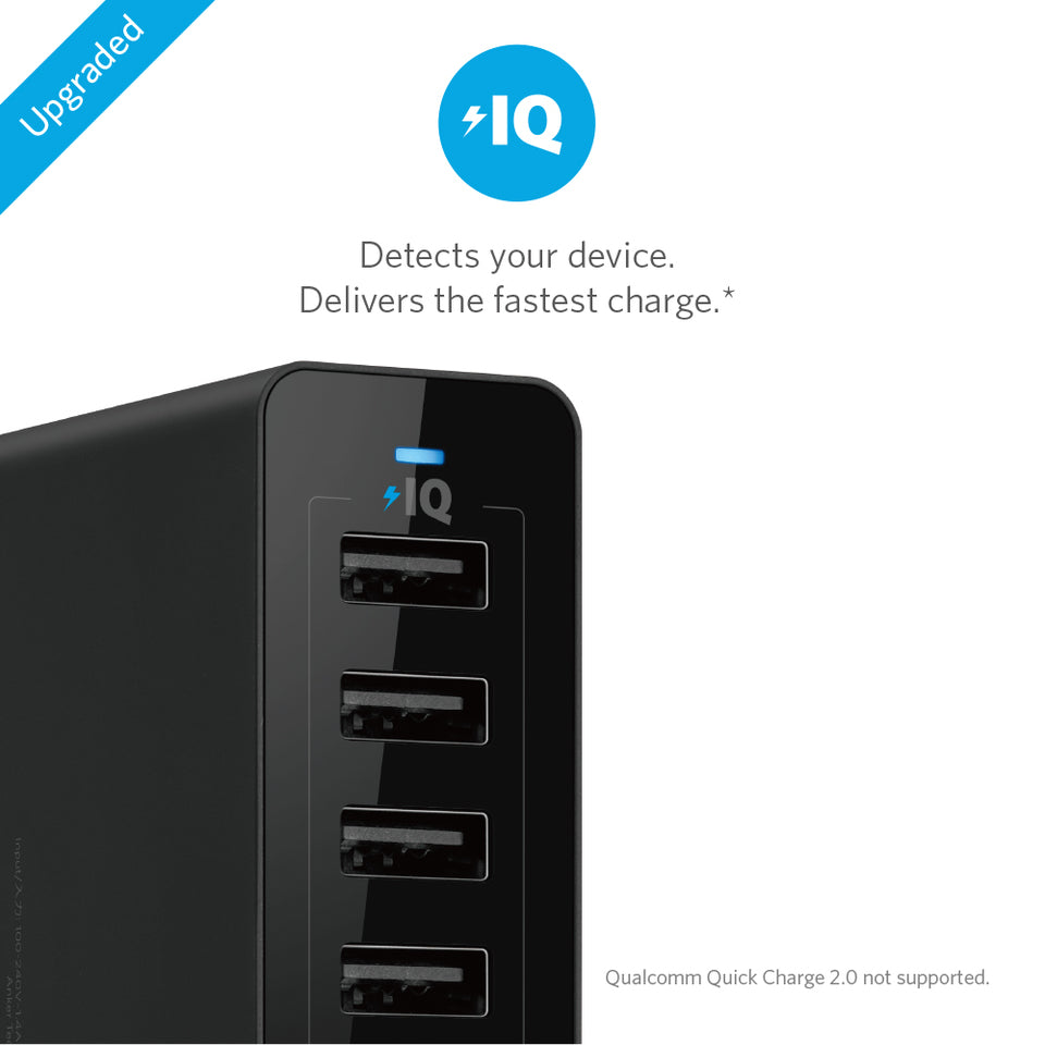 Buy Anker PowerPort 10 -60W 10 Port USB Charger - Black from Vmart in Pakistan