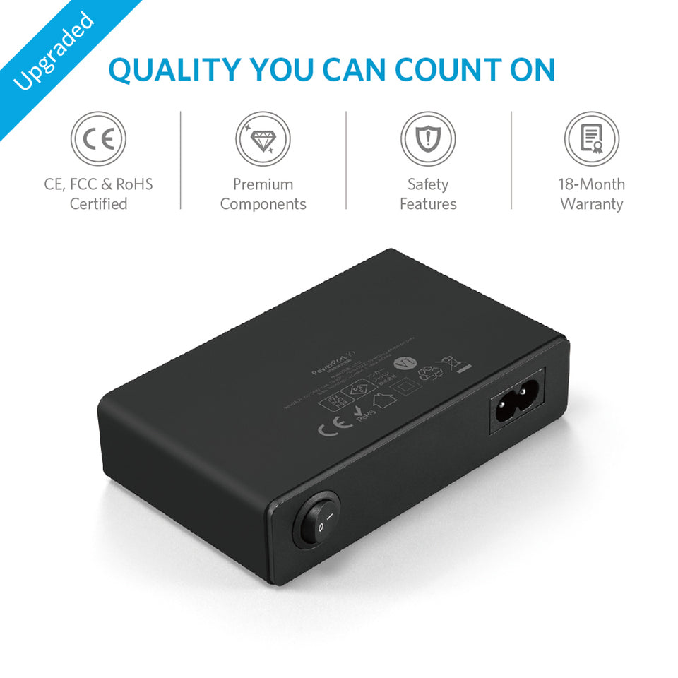 Buy Anker PowerPort 10 -60W 10 Port USB Charger - Black from Vmart in Pakistan