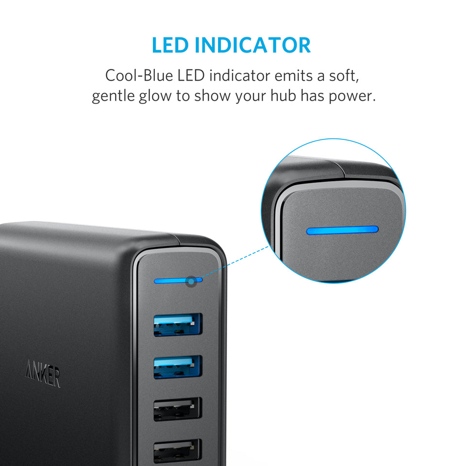 Buy Anker PowerPort Speed 5 Ports 63W Portable Charger from Vmart in Pakistan