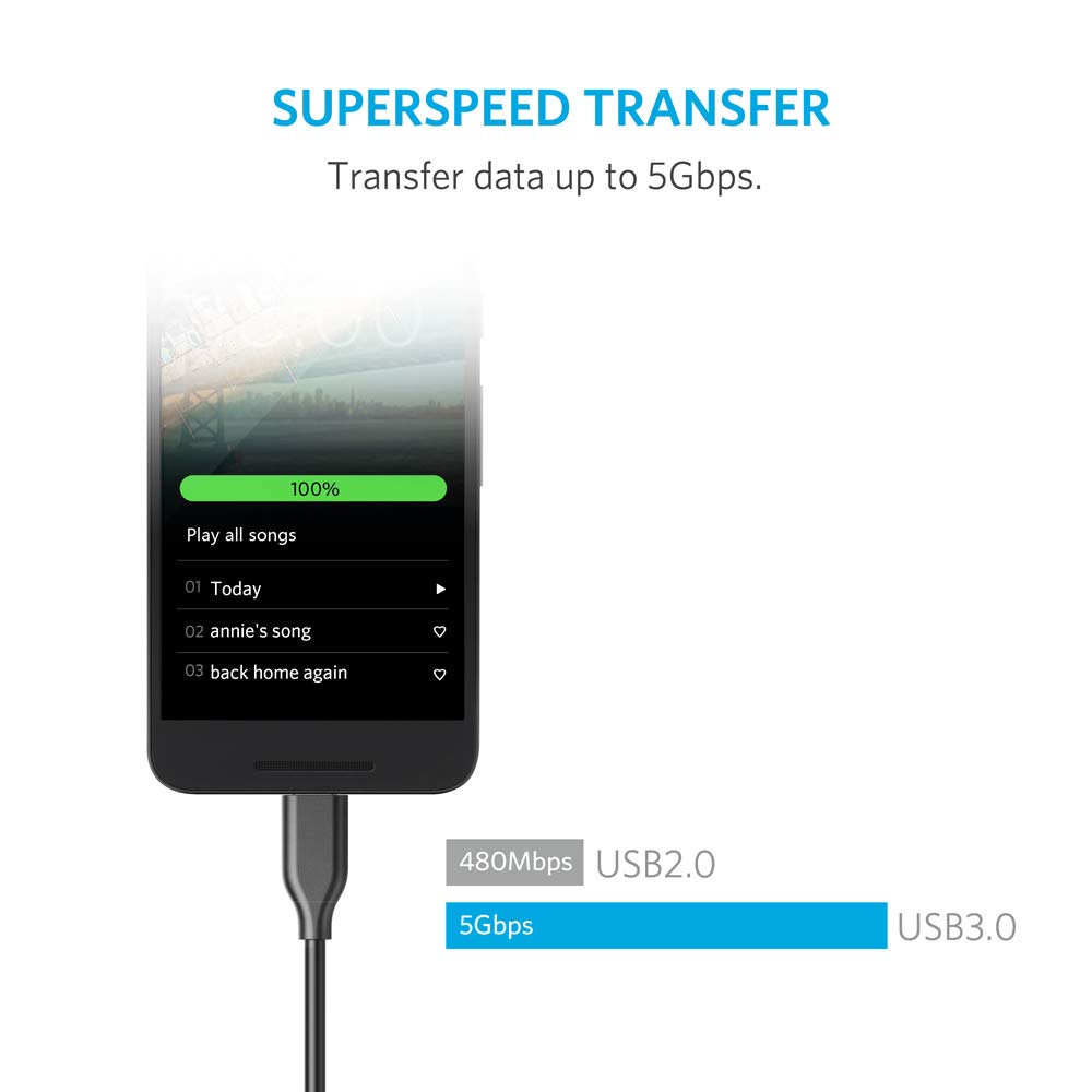 Buy Anker Powerline USB-C to USB 3.0 3ft Cable - Black from Vmart in Pakistan