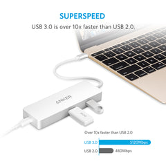 Buy Anker Premium USB-C Hub with Ethernet and Power Delivery - Silver from Vmart in Pakistan