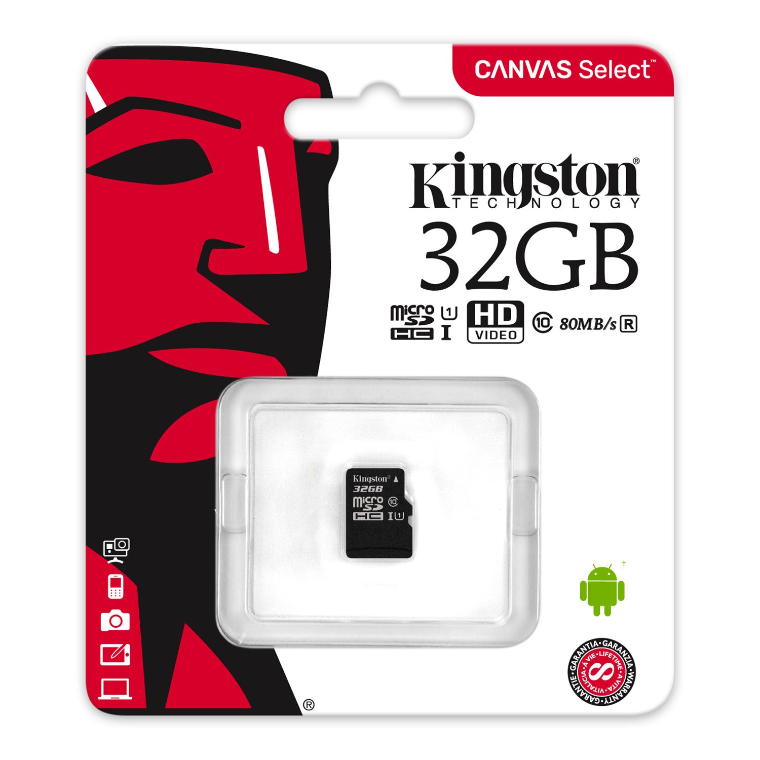 Buy Kingston SDCS Canvas Select Class10 microSD Memory Card - 32GB from Vmart in Pakistan