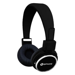 Buy Space Solo On-Ear In-Line Mic Wired Headphones - Black from Vmart in Pakistan