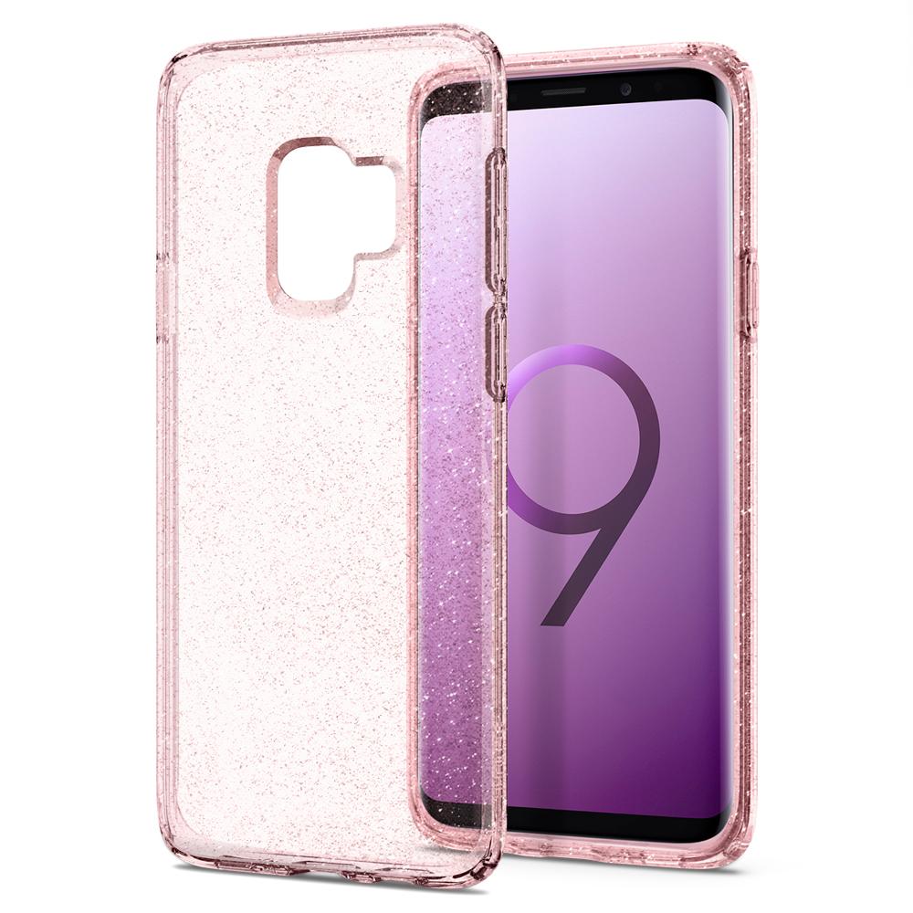 Buy Spigen Samsung Galaxy S9 Case Liquid Crystal Glitter - Rose Quartz from Vmart in Pakistan