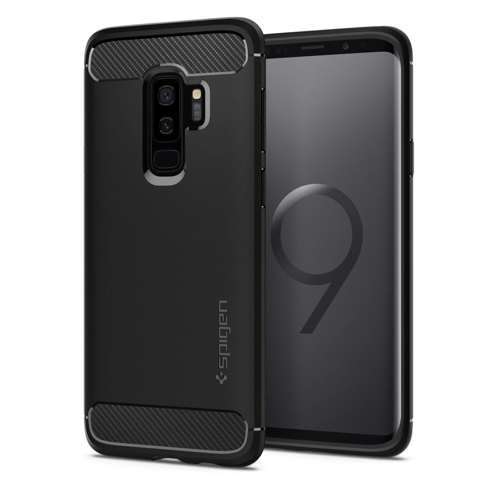 Buy Spigen Samsung Galaxy S9 Plus Case Rugged Armor - Matte Black from Vmart in Pakistan