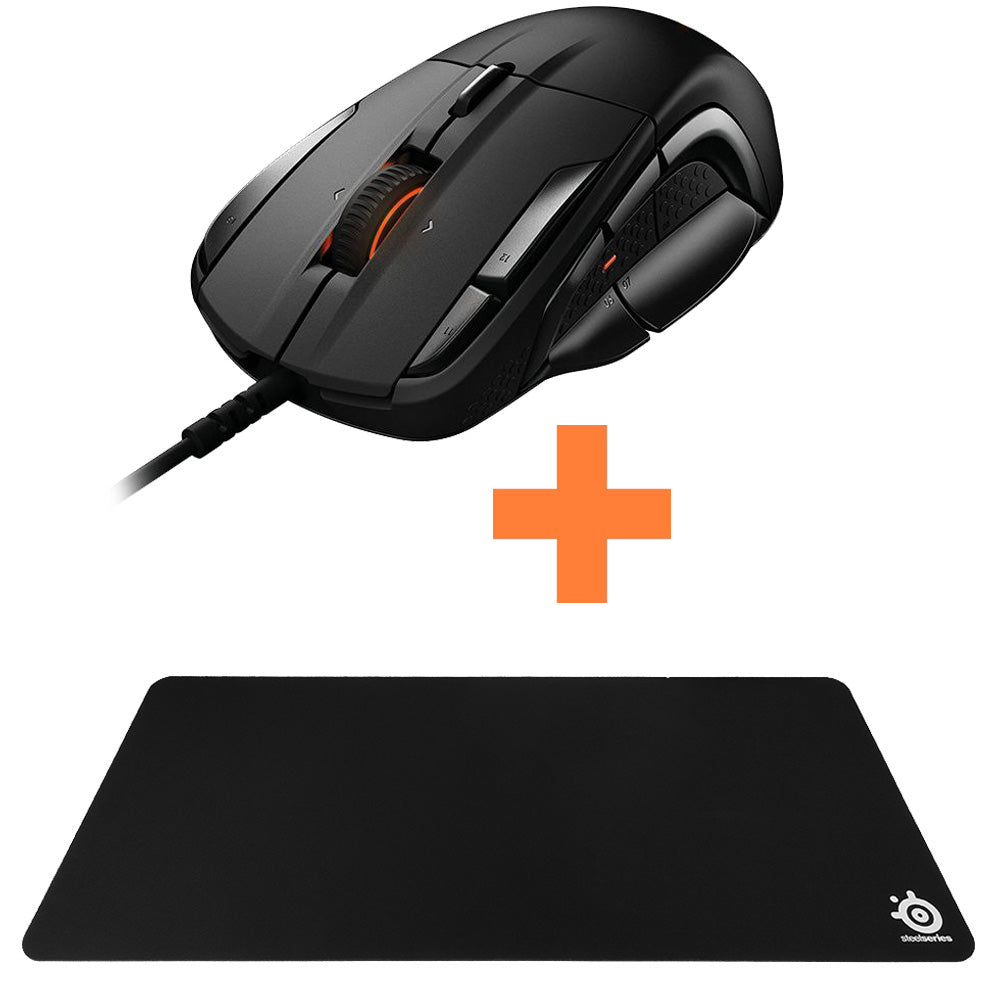 Buy SteelSeries Bundle 2 (Rival 500 Mouse + Qck XXL Mouse Mat) from Vmart in Pakistan