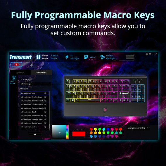 Buy Tronsmart TK09R RGB Mechanical Gaming Keyboard - US Version from Vmart in Pakistan