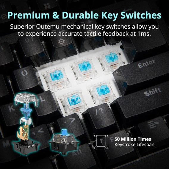 Buy Tronsmart TK09R RGB Mechanical Gaming Keyboard - US Version from Vmart in Pakistan