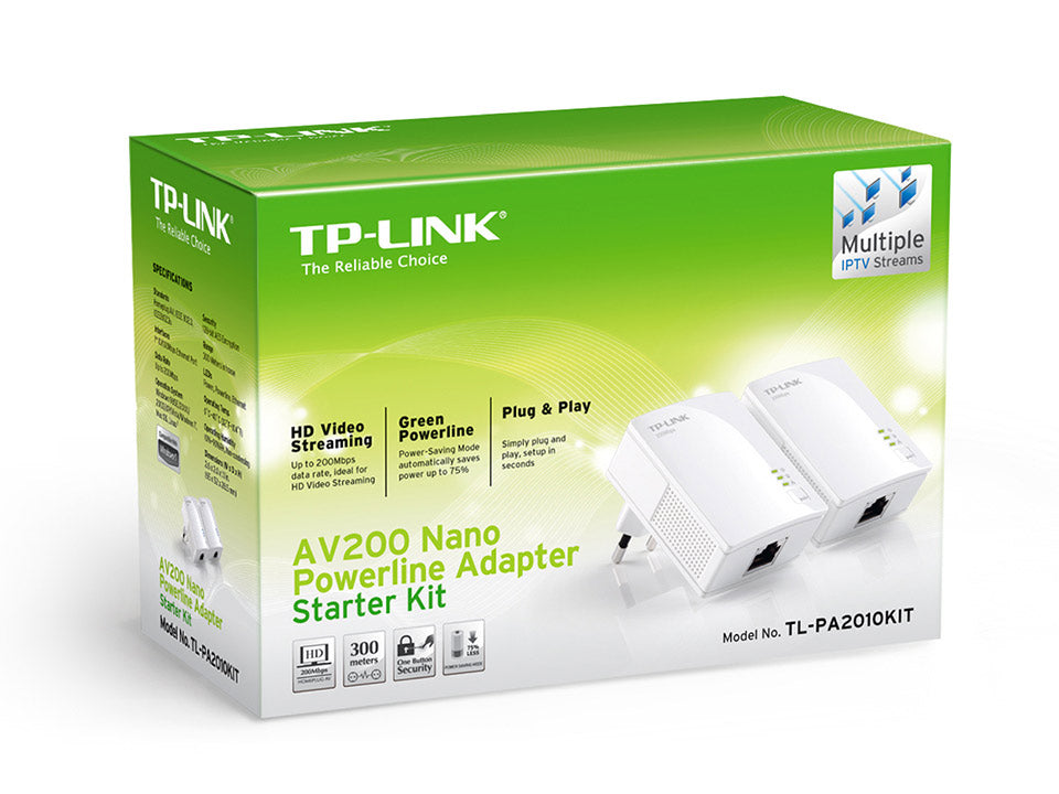 Buy TP-Link TL-PA2010KIT AV200 Powerline Adapter with AC Pass Through Starter Kit from Vmart in Pakistan