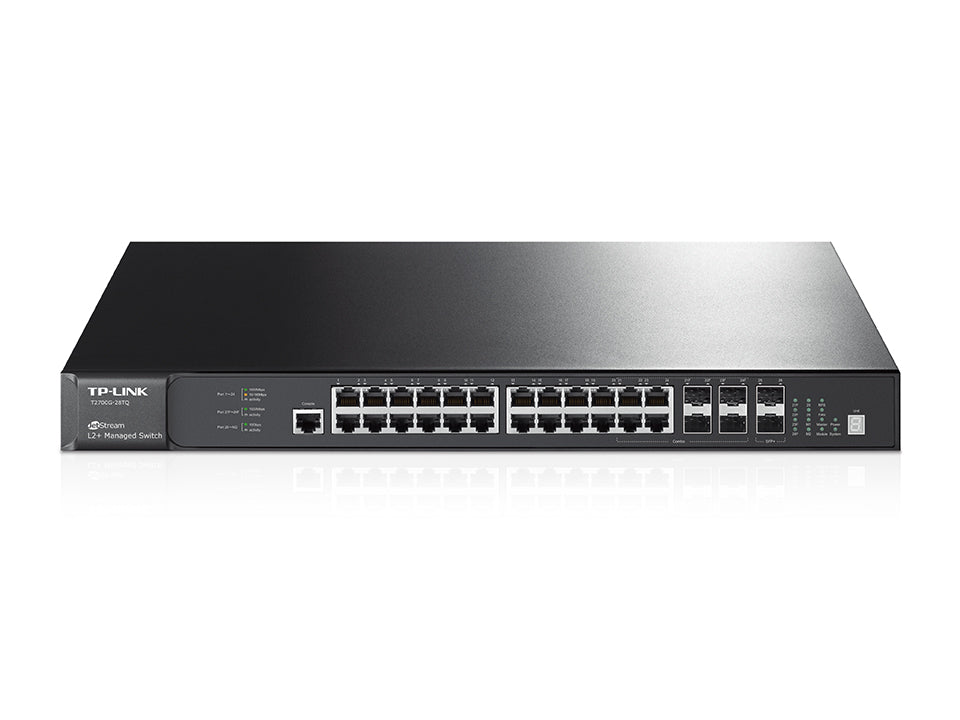 Buy TP-Link T2700G-28TQ JetStream 28-Port Gigabit Stackable L2+ Managed Switch from Vmart in Pakistan