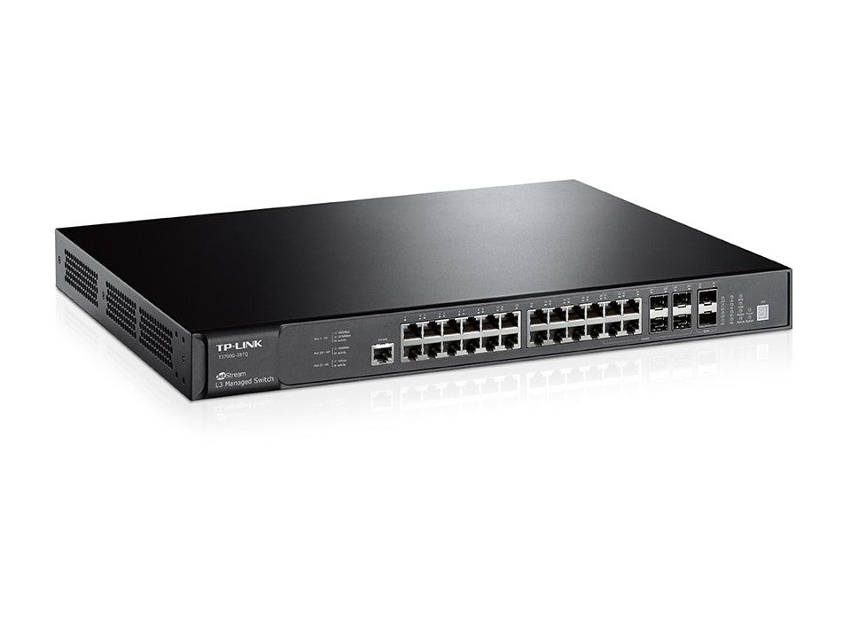 Buy TP-Link T3700G-28TQ JetStream 28-Port Gigabit Stackable L3 Managed Switch from Vmart in Pakistan