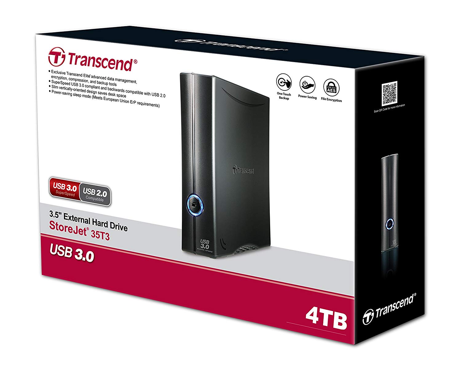 Buy Transcend StoreJet 35T3 4TB USB 3.0 External Hard Drive from Vmart in Pakistan