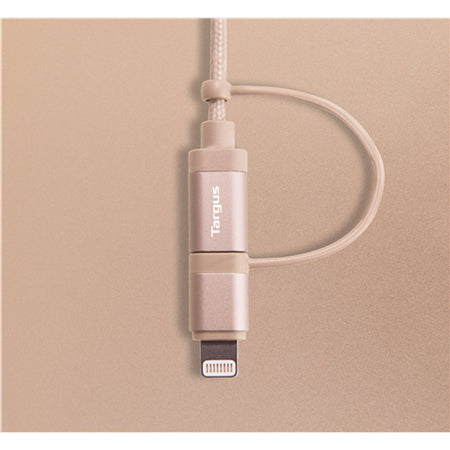 Buy Targus Aluminium Series 2-in-1 (Lightning & Micro USB) Cable - Gold from Vmart in Pakistan