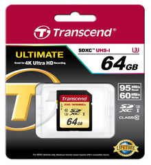 Buy Transcend 64GB SDXC UHS-I U3 (R95, W60MB/s) from Vmart in Pakistan