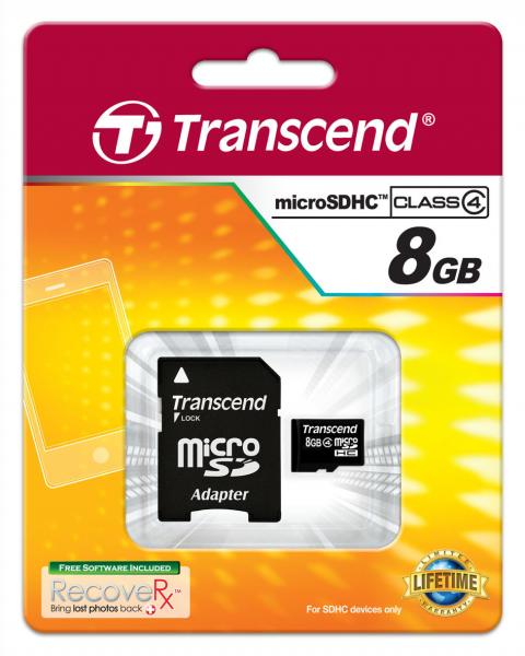 Buy Transcend 8GB microSDHC Card Class 4 (SD 2.0) from Vmart in Pakistan