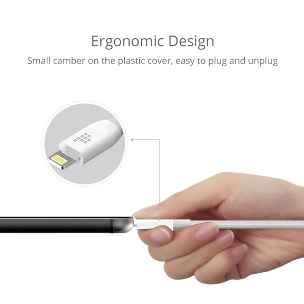 Buy Tronsmart Double Braided Lightning Cable MFi Certified 1.2 m / 4 Feet Length - White from Vmart in Pakistan