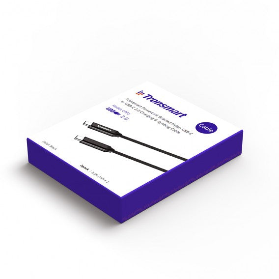 Buy Tronsmart CPP2 Powerlink Braided Nylon USB C to USB C 2.0 Cable 3.3 Feet 2 Pack from Vmart in Pakistan