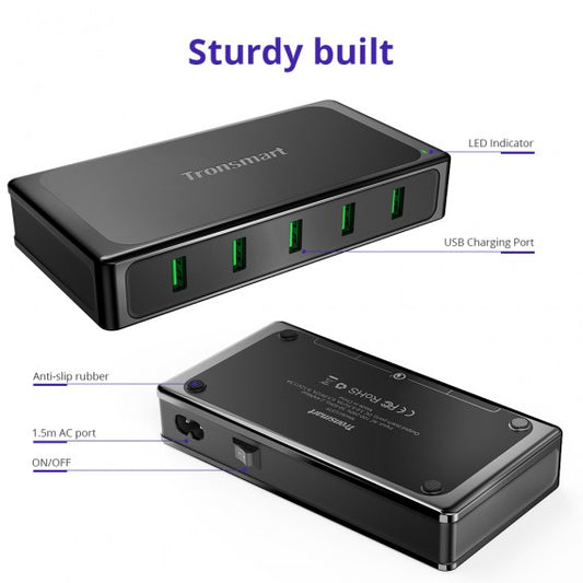 Buy Tronsmart U5TF Titan Plus 90W 5 Ports USB Desktop Charger from Vmart in Pakistan