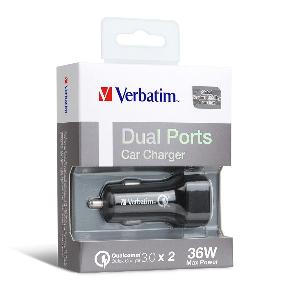 Buy Verbatim 65797 Dual Ports QC3.0 Car Charger from Vmart in Pakistan