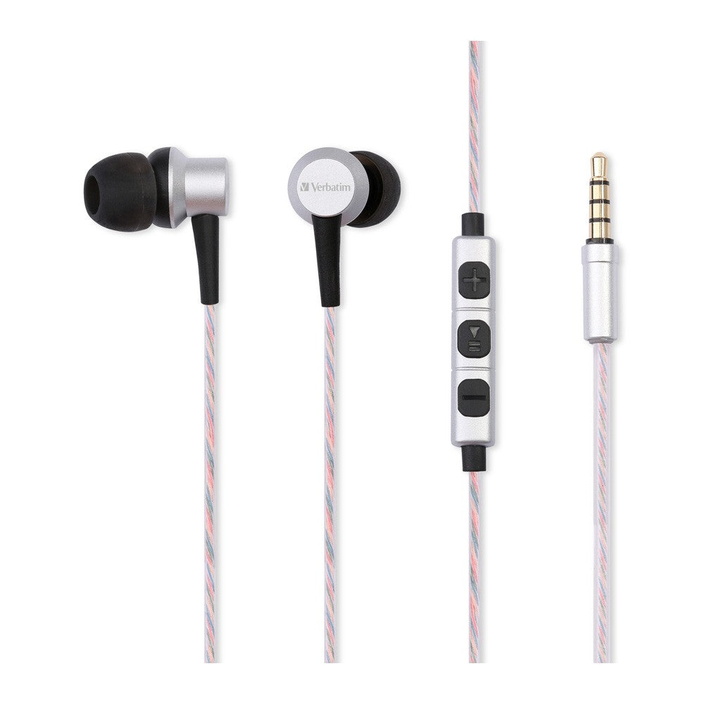 Buy Verbatim Metallic In-ear Earphone with Mic - Silver from Vmart in Pakistan