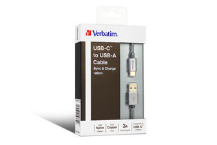 Buy Verbatim Type C to A 2.0 Metallic Cable 120 cm - Grey from Vmart in Pakistan