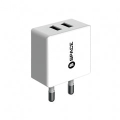 Buy Space Dual Port USB Wall Charger WC-101 - White from Vmart in Pakistan