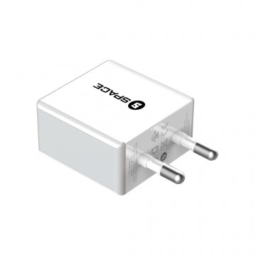 Buy Space Dual Port USB Wall Charger WC-101 - White from Vmart in Pakistan