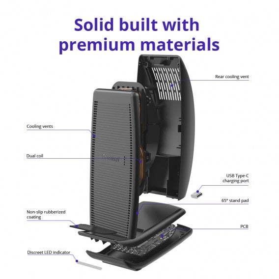 Buy Tronsmart WC05 7.5W Dual Coil Wireless Charging Stand from Vmart in Pakistan