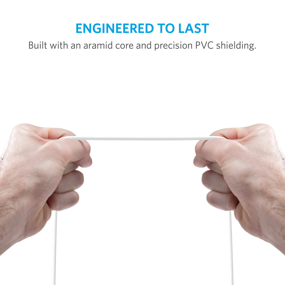 Buy Anker USB-C To USB 3.0 Cable (3ft / 0.9m) - White from Vmart in Pakistan