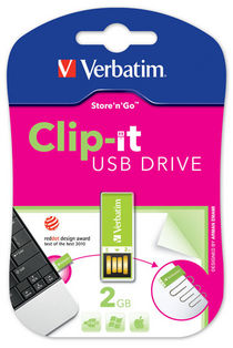 Buy Verbatim Store'n'Go Clip-it USB 2GB (Green) from Vmart in Pakistan