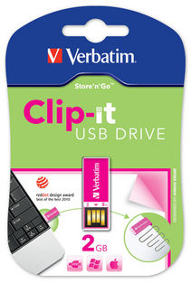 Buy Verbatim Store'n'Go Clip-it USB 2GB (Pink) from Vmart in Pakistan