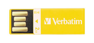 Buy Verbatim Store'n'Go Clip-it USB 2GB (Yellow) from Vmart in Pakistan