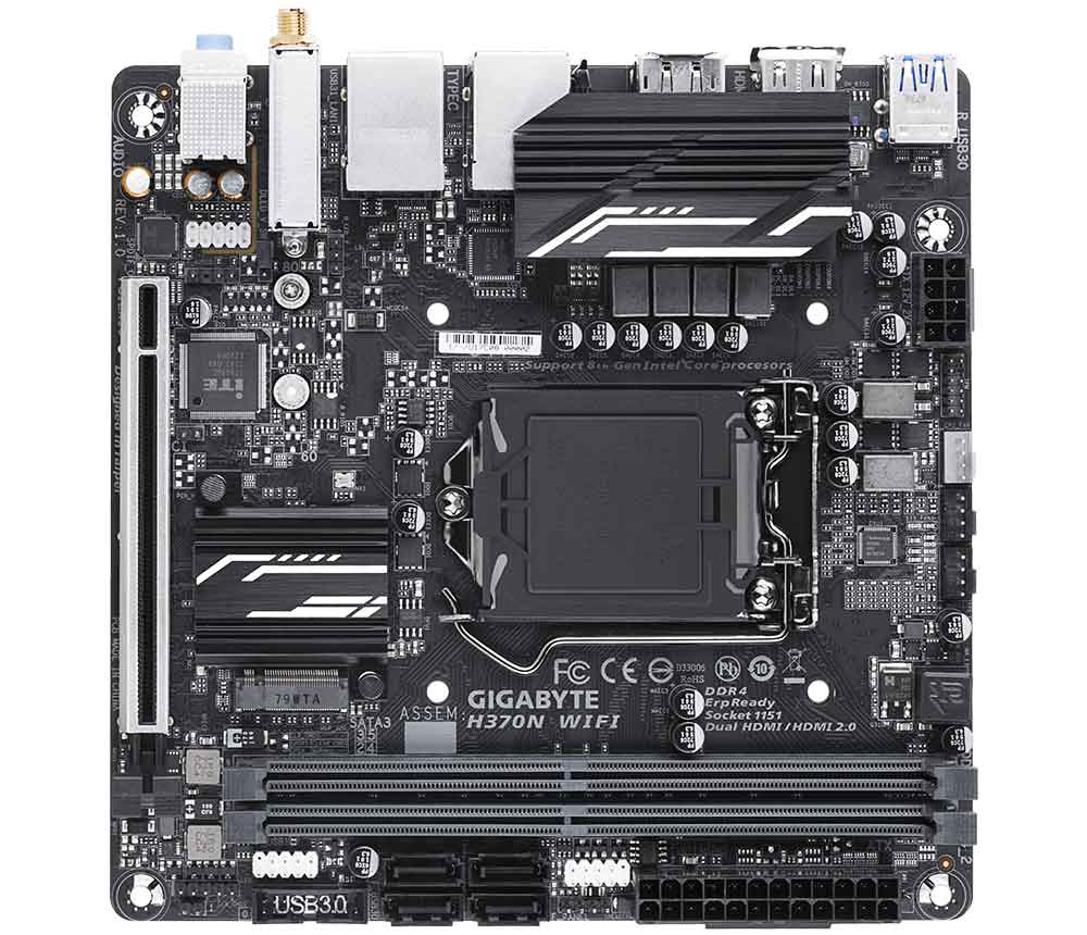 Buy Gigabyte H370N WIFI Intel H370 Ultra Durable Motherboard from Vmart in Pakistan