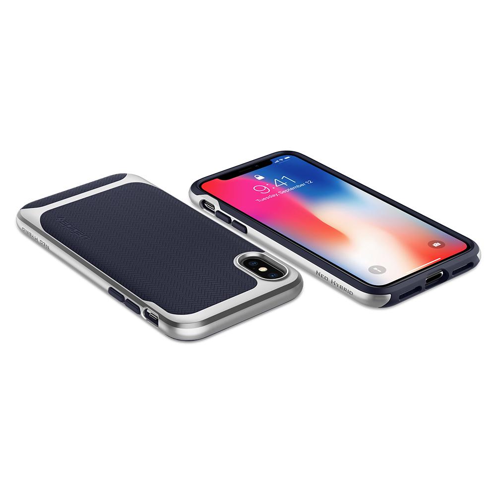 Buy Spigen iPhone X Case Neo Hybrid - Satin Silver from Vmart in Pakistan