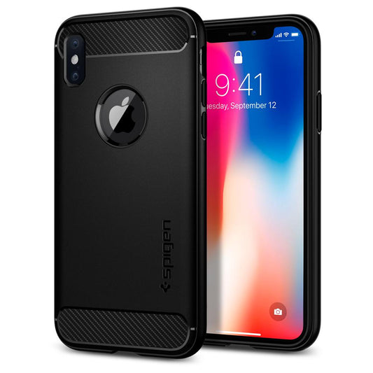 Buy Spigen iPhone X Case Rugged Armor - Matte Black from Vmart in Pakistan