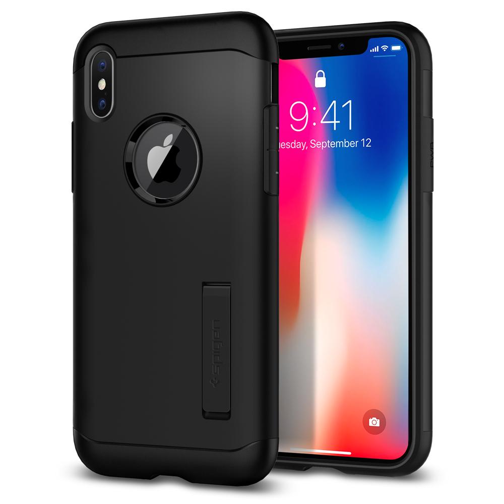 Buy Spigen iPhone X Case Slim Armor - Black from Vmart in Pakistan