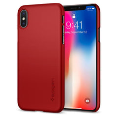 Buy Spigen iPhone X Case Thin Fit - Metallic Red from Vmart in Pakistan