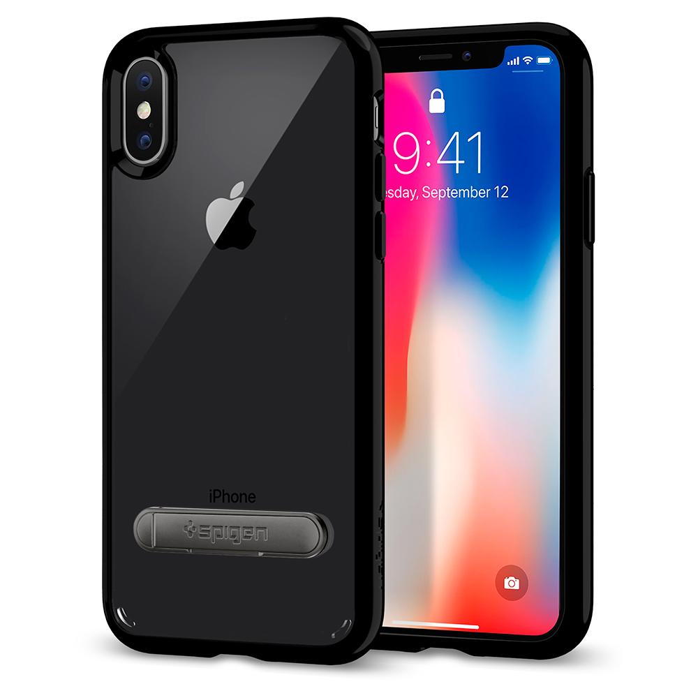 Buy Spigen iPhone X Case Ultra Hybrid S - Jet Black from Vmart in Pakistan
