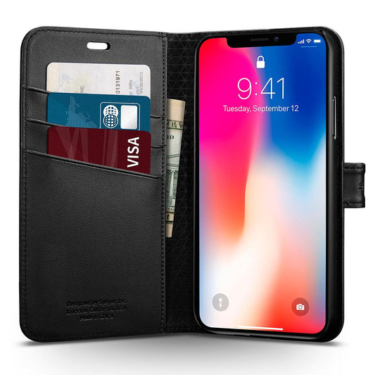 Buy Spigen iPhone X Case Wallet S - Black from Vmart in Pakistan