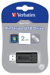 Buy Verbatim Store'n'Go Pinstripe USB Drive 2GB (Black) from Vmart in Pakistan