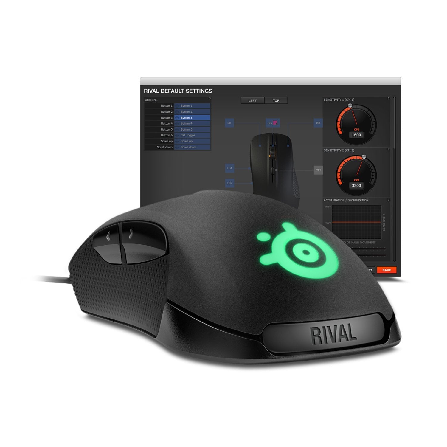 Buy SteelSeries Rival Optical Gaming Mouse from Vmart in Pakistan