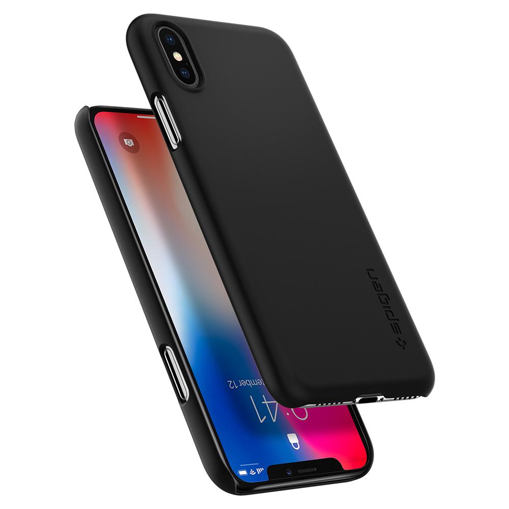 Buy Spigen iPhone X Case Thin Fit - Matt Black from Vmart in Pakistan