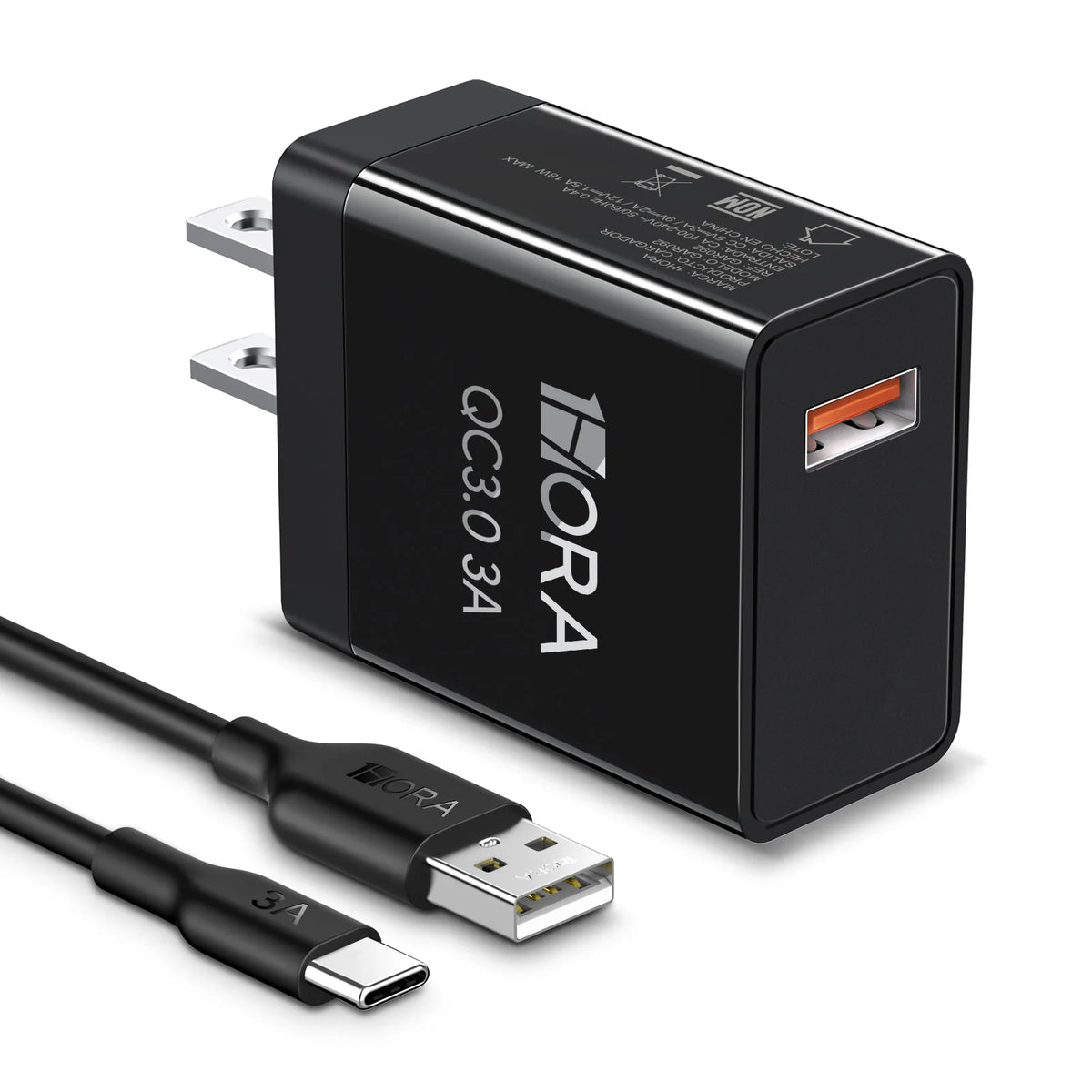 1Hora GAR092 18W USB Charger Black US