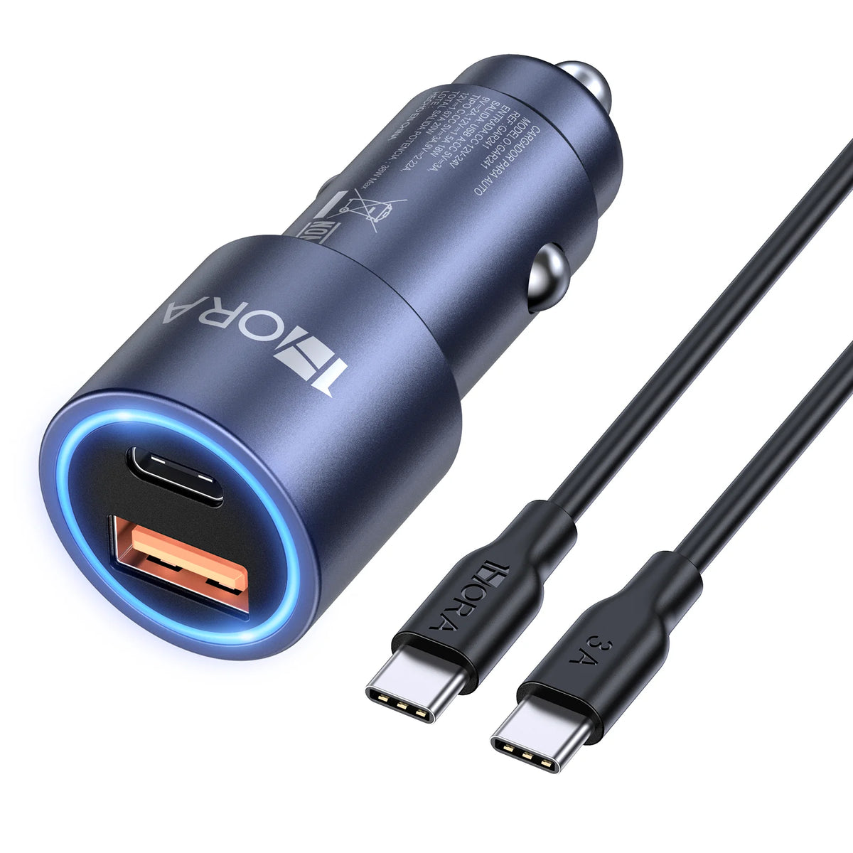 1Hora GAR241 38W Fast Car Charger