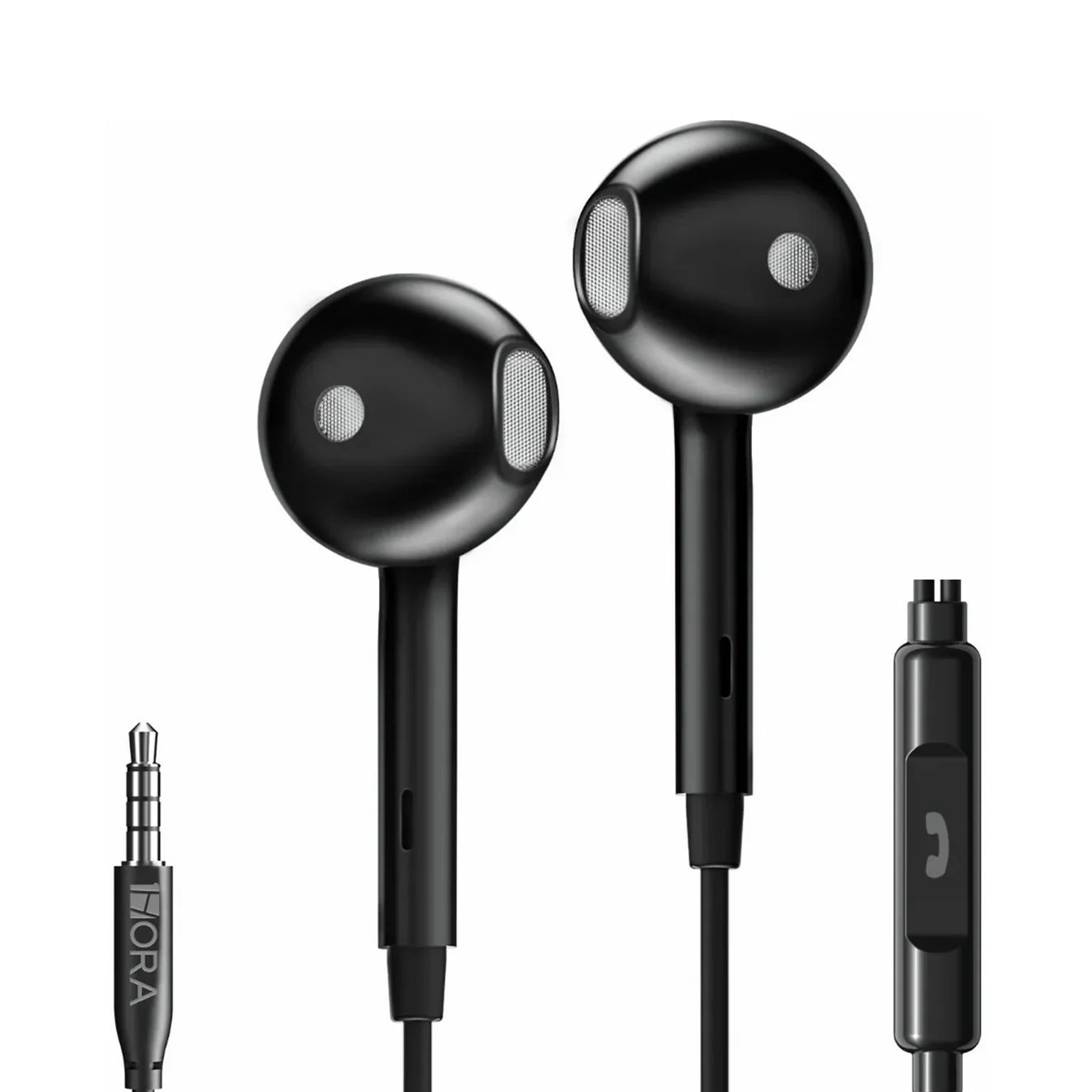 Buy 1Hora AUT122 3.5mm Wired Headphones Black from Vmart in Pakistan