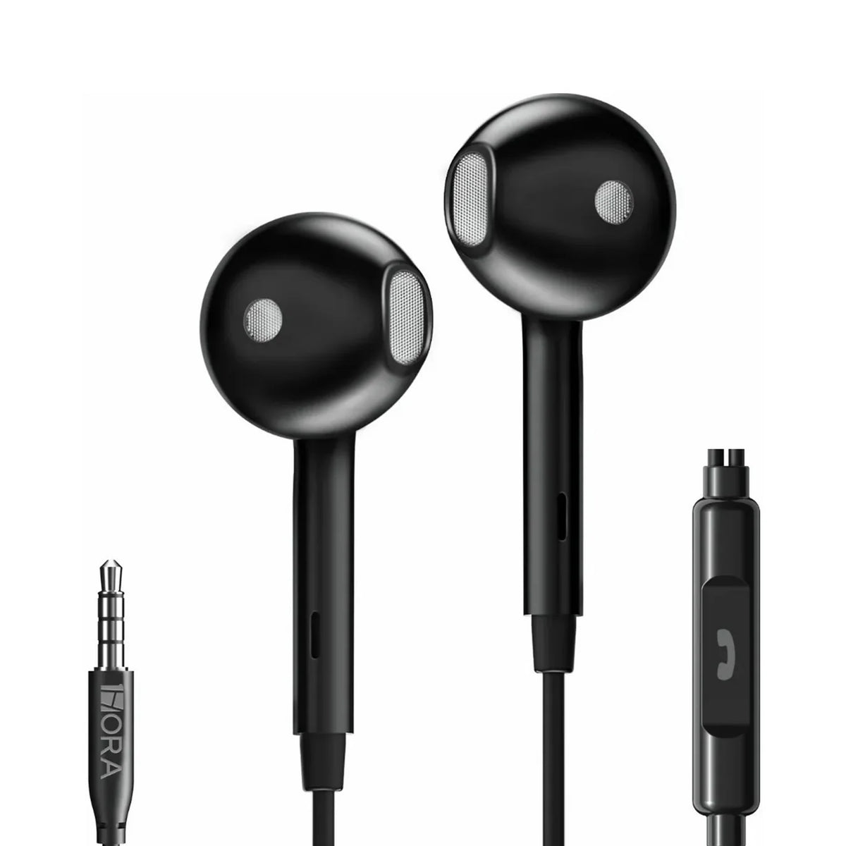 Buy 1Hora AUT122 3.5mm Wired Headphones Black from Vmart in Pakistan