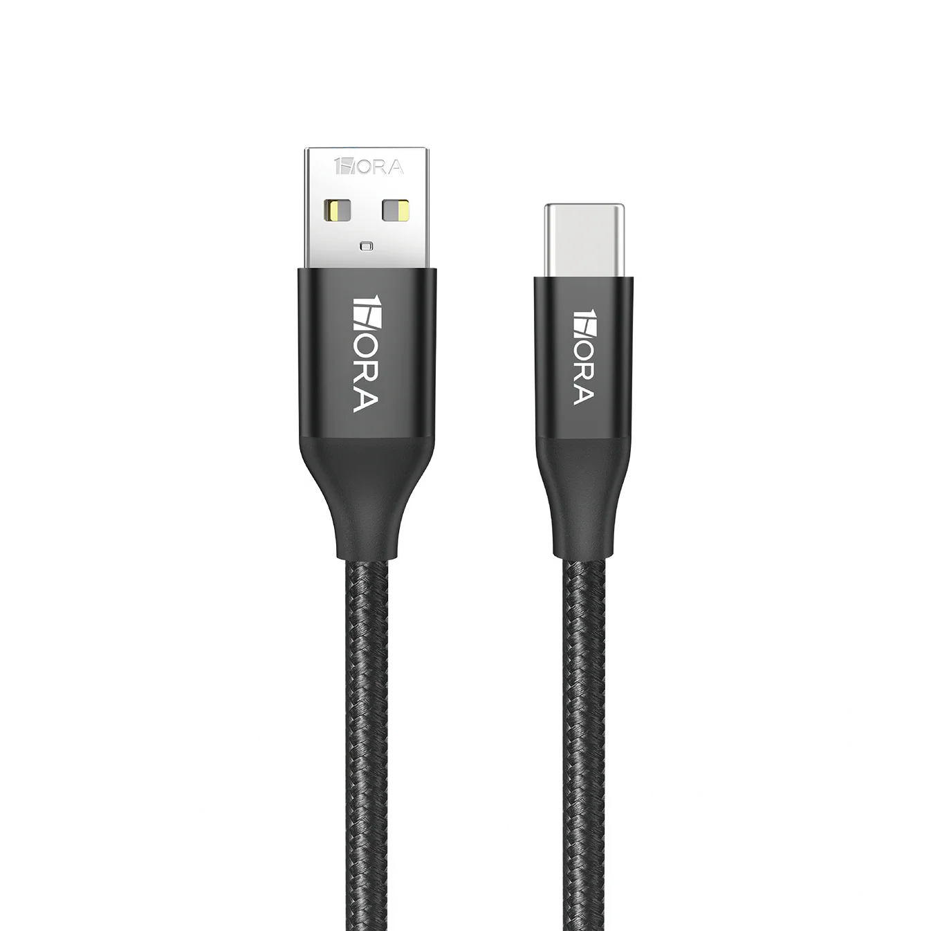 Buy 1Hora CAB249 USB-A to USB Type-C Braided Cable Black 1m from Vmart in Pakistan