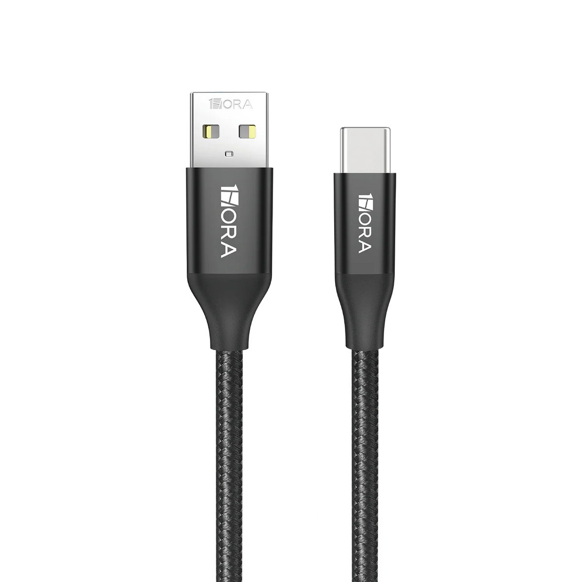 Buy 1Hora CAB249 USB-A to USB Type-C Braided Cable Black 1m from Vmart in Pakistan