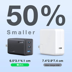 Buy 1Hora GAR322 GaN Fast Charger with 3-Port Output from Vmart in Pakistan
