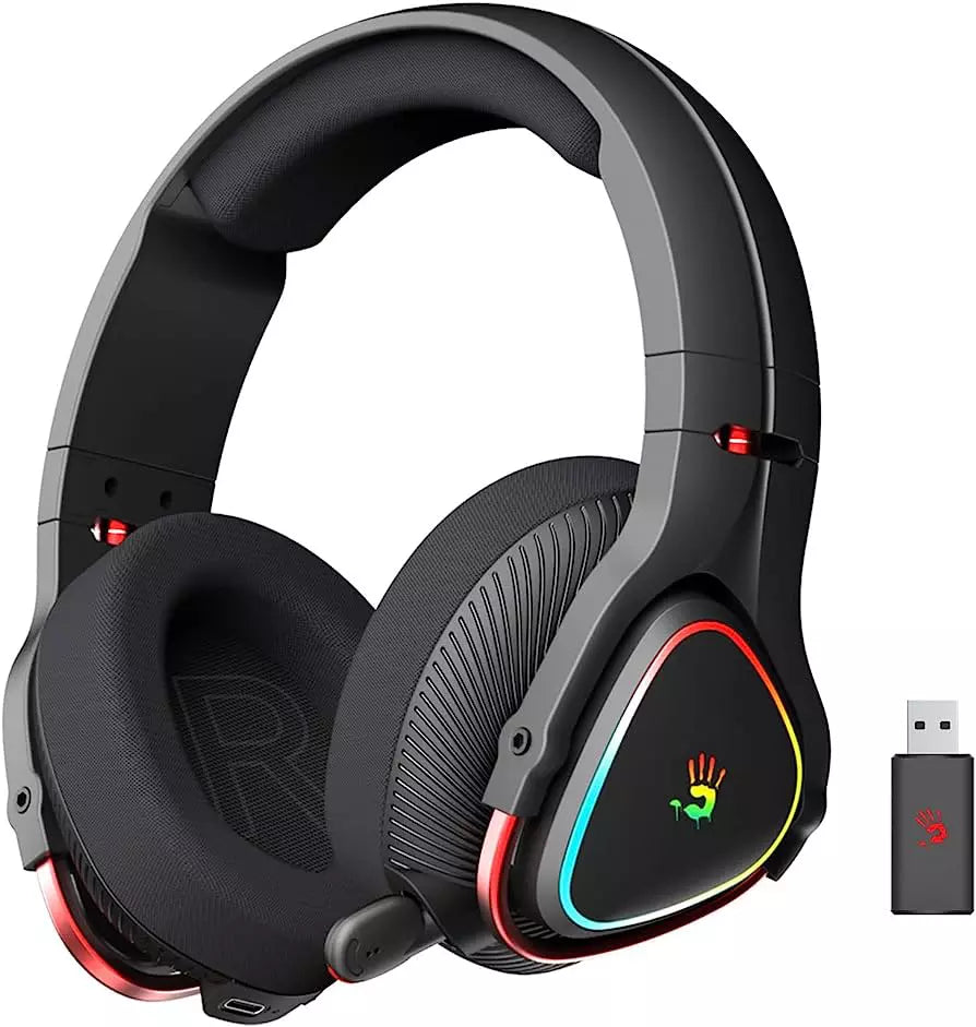 A4tech Bloody MR710 RGB Gaming Wireless Headset - Black